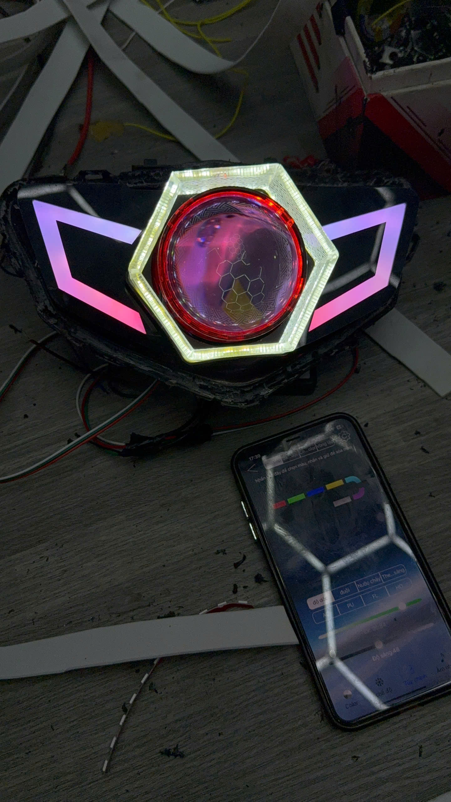 Pha đèn Ex150 2019  Bi 3.0 Kèm Audi