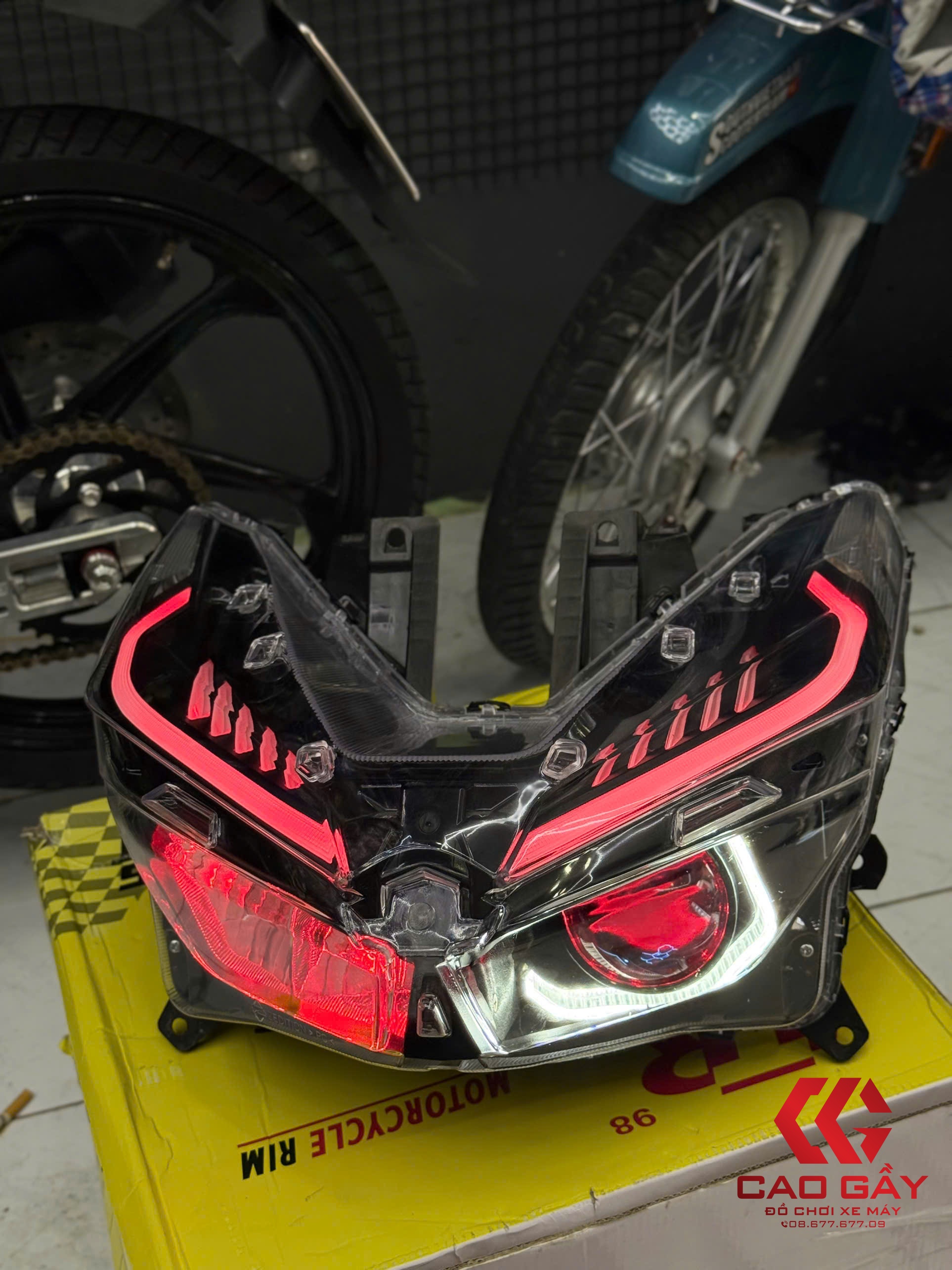Cụm Pha Đèn Xe Vario 1 Bi Kèm Audi A11 + Full Mạch
