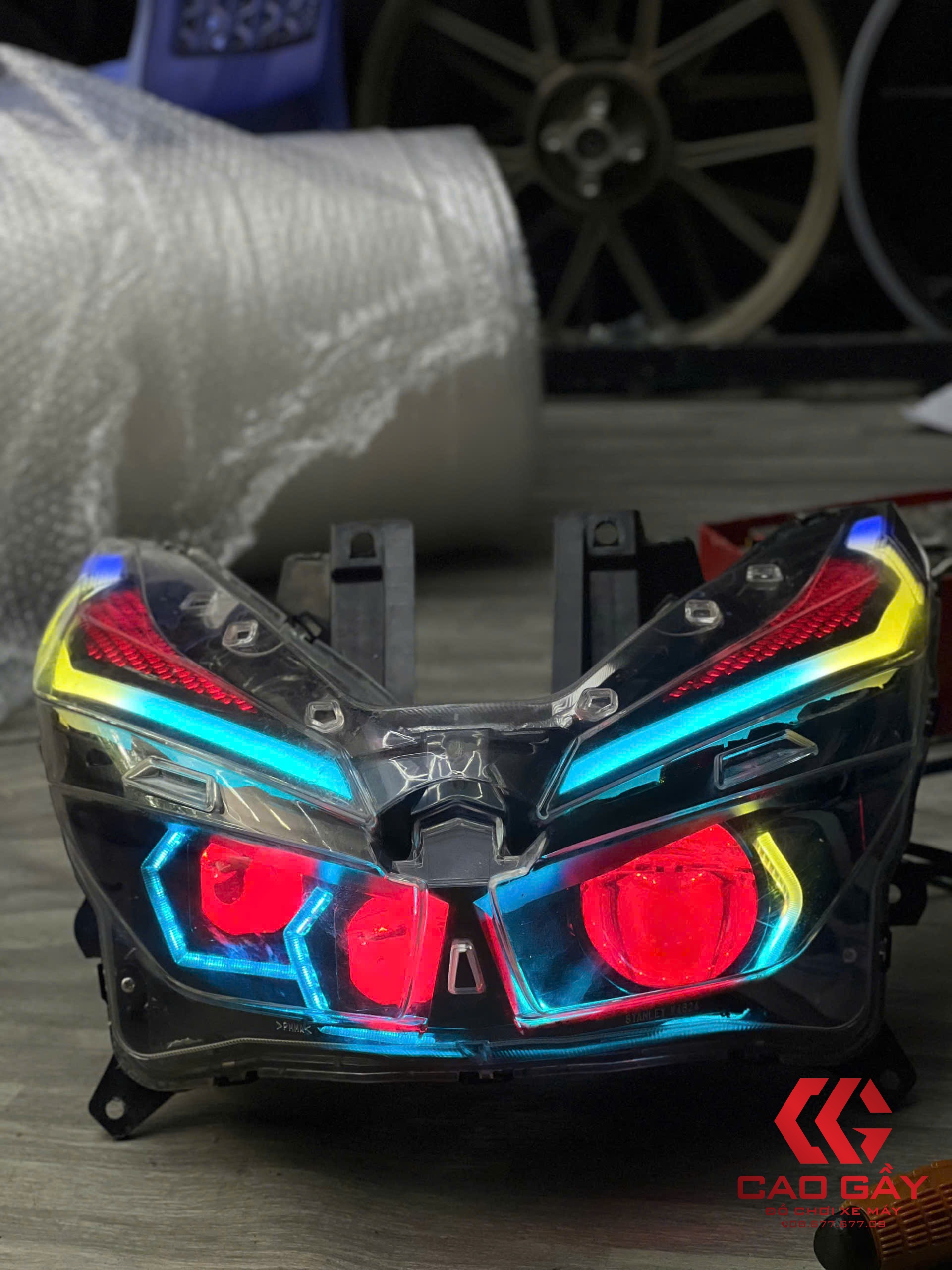 Pha Đèn Vario 3 Bi cầu Nguyên Cụm